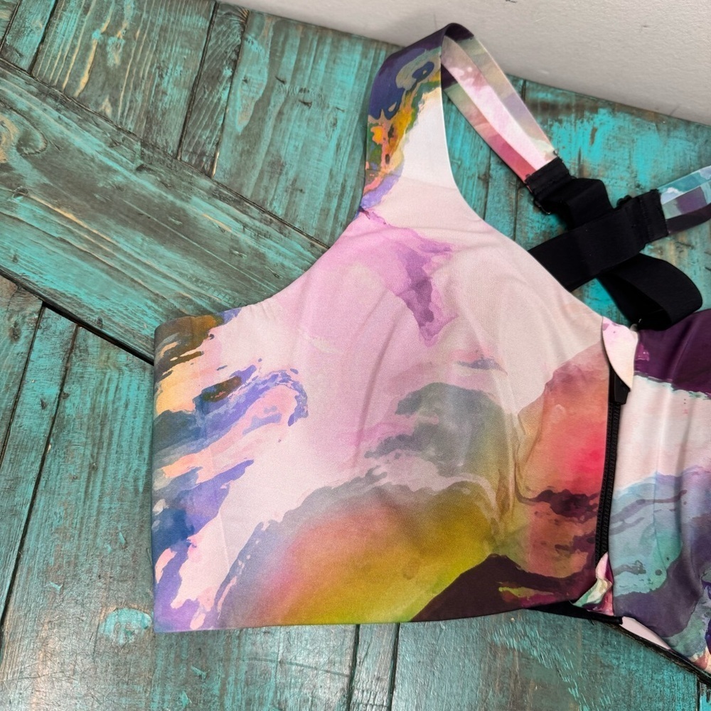 Knix Catalyst Front Zip Sports Bra  Multicolour Size 4 Fits 34C, 32D, 34D - Picture 4 of 11